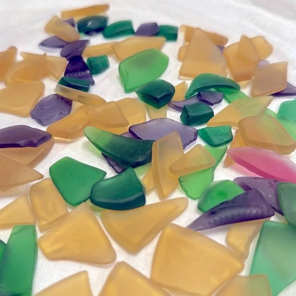 Vintage Colorful Sea Glass Pieces, 11oz Of Sea Glass Multi Color Misc Size - Picture 9 of 11